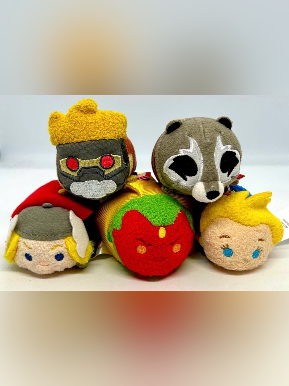 Disney Marvel Set of 5 Mini Tsum Tsums, NWT (except Captain Marvel).